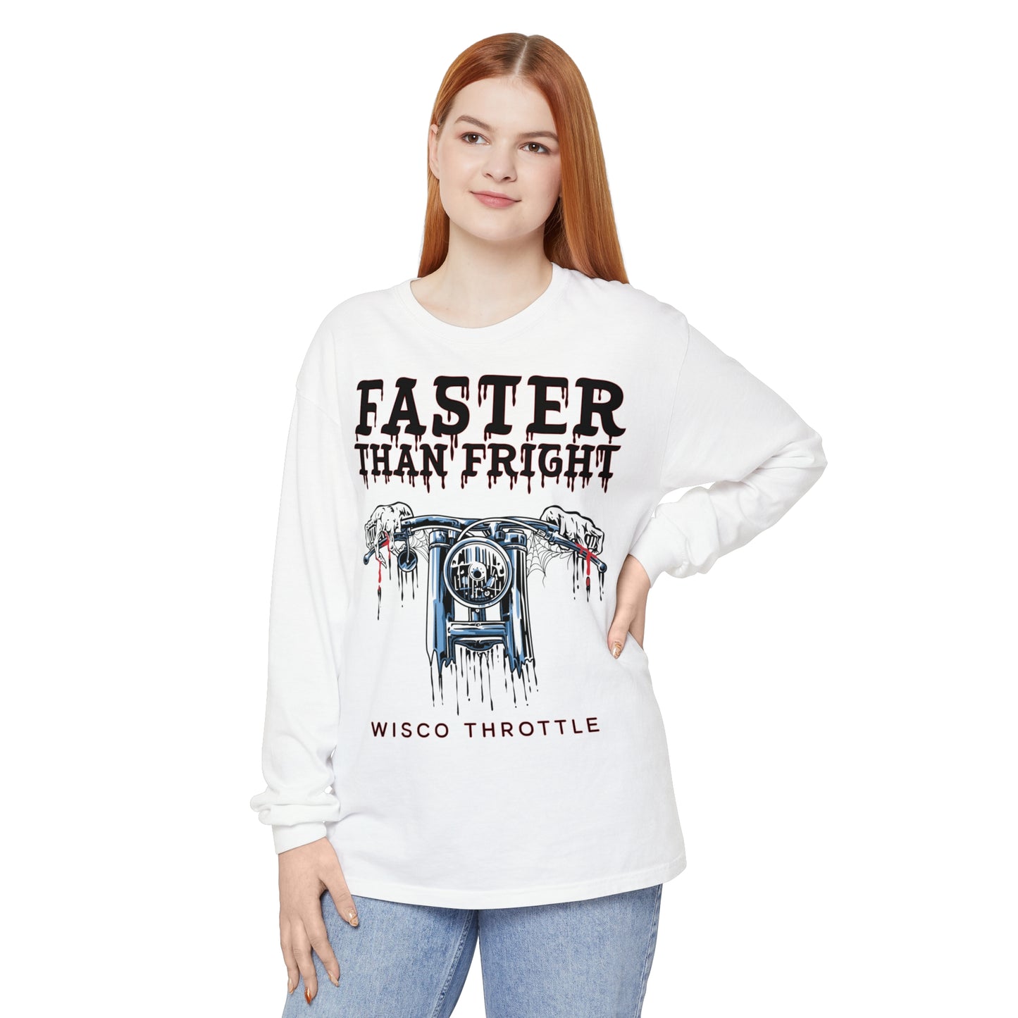 "Faster than Fright" Unisex Long Sleeve Tee (S-3XL)