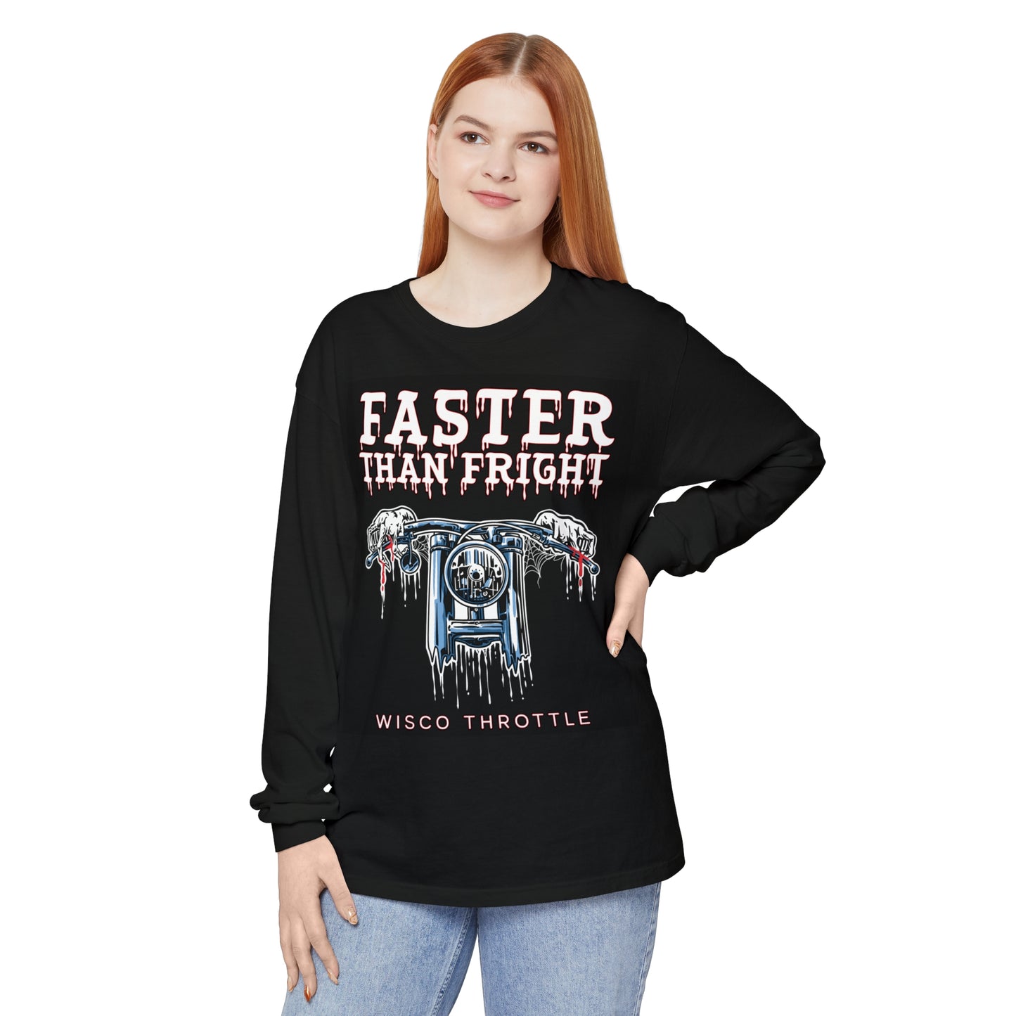 "Faster than Fright" Unisex Long Sleeve Tee (S-3XL)