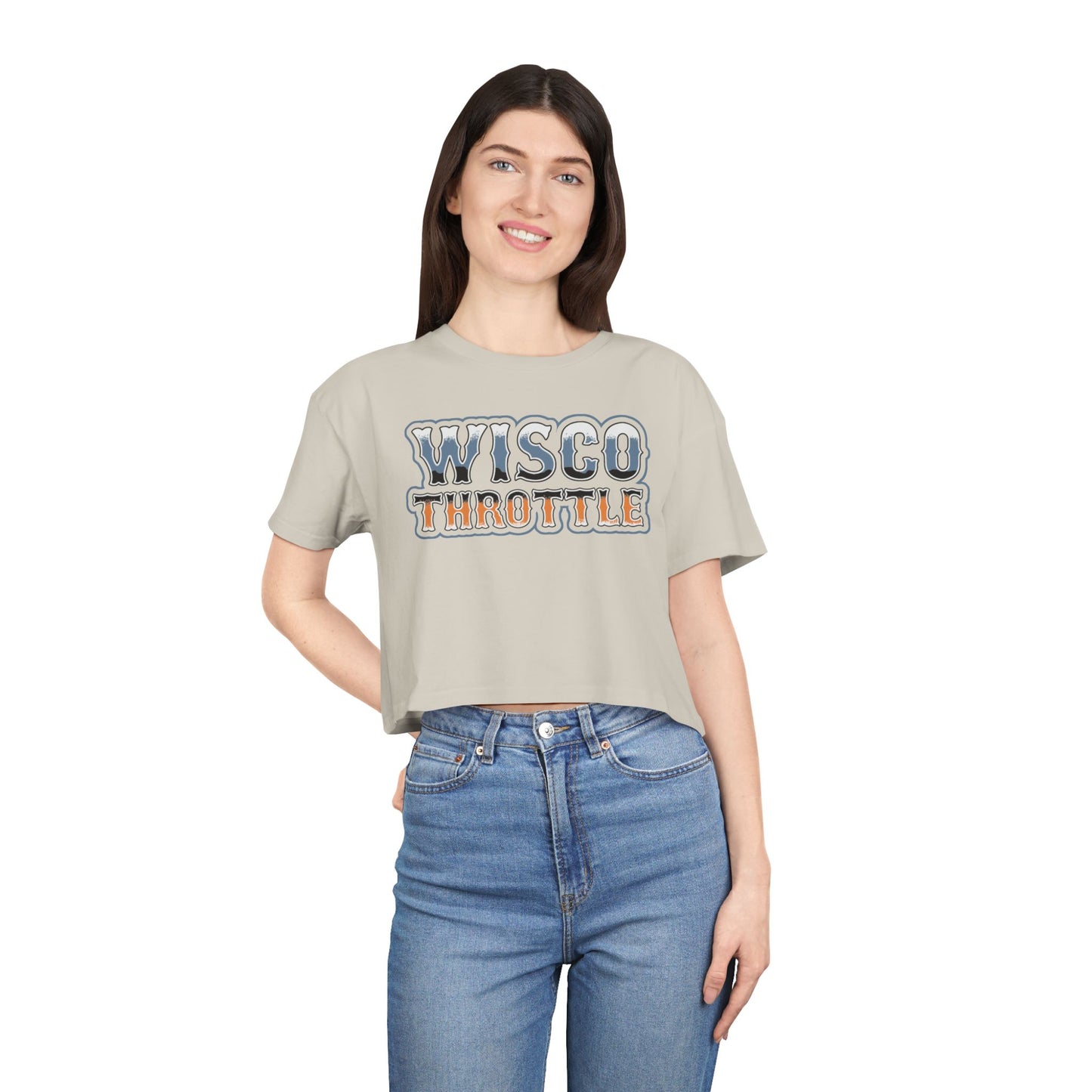 Women's Wisco Throttle Crop Top (Sizes XS-XL)