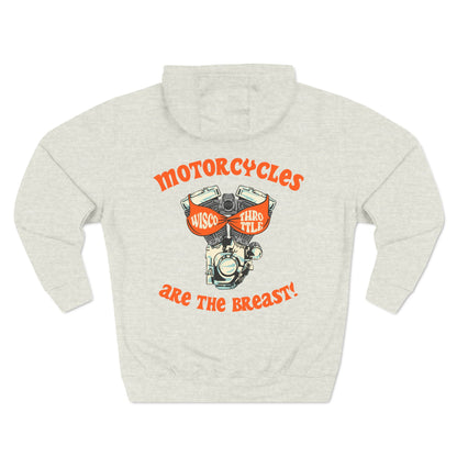 Motorcycles are the BREAST! Unisex Fleece Hoodie