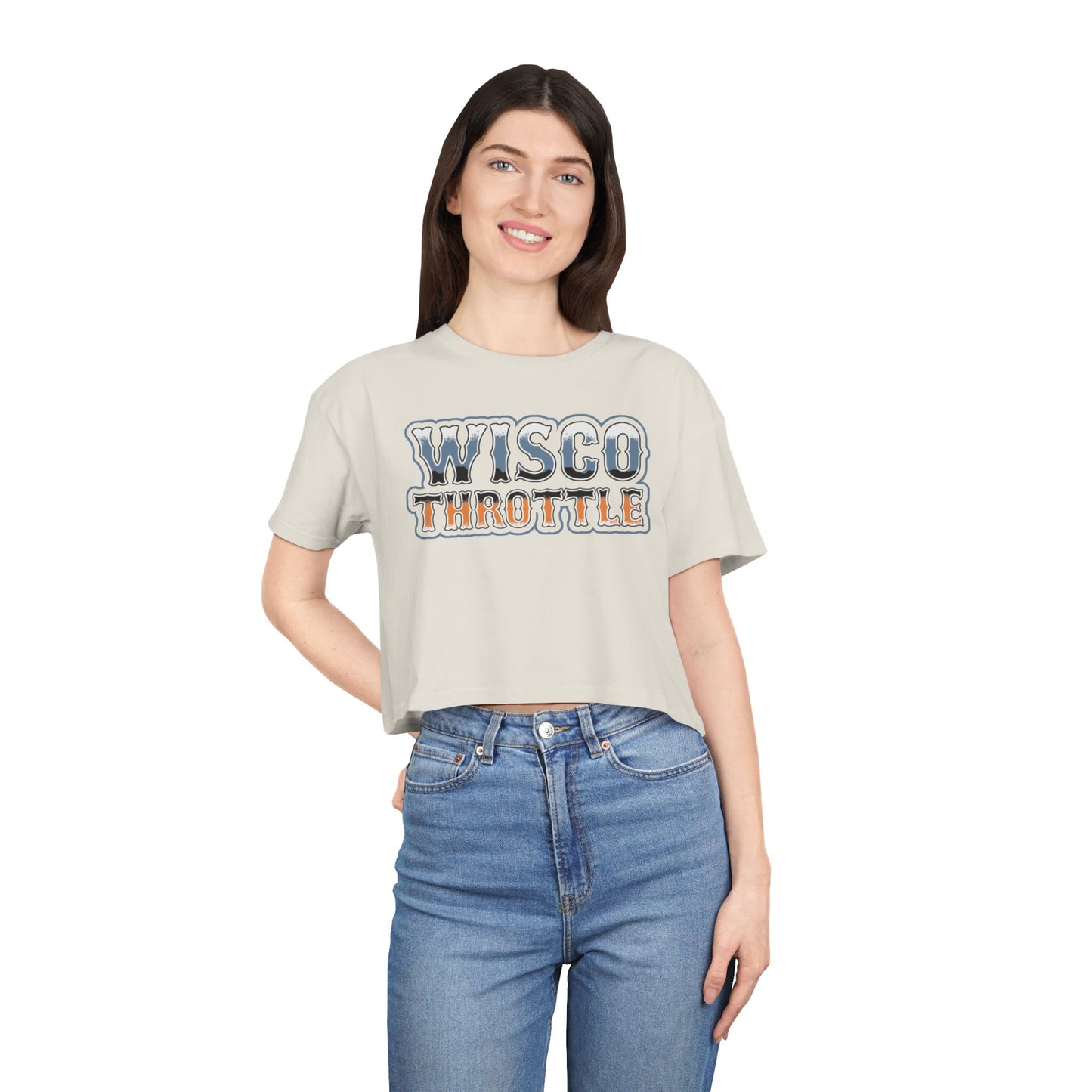 Women's Wisco Throttle Crop Top (Sizes XS-XL)