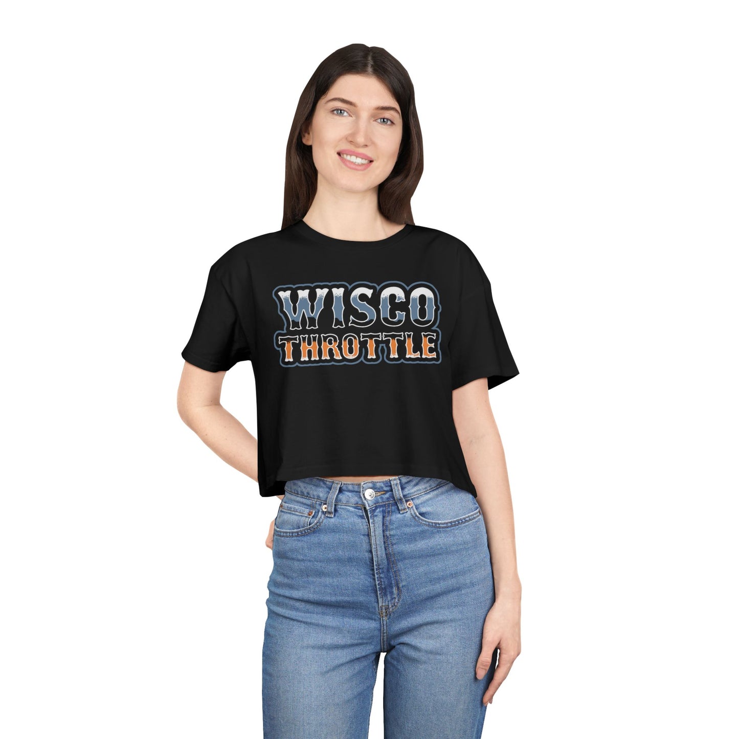 Women's Wisco Throttle Crop Top (Sizes XS-XL)