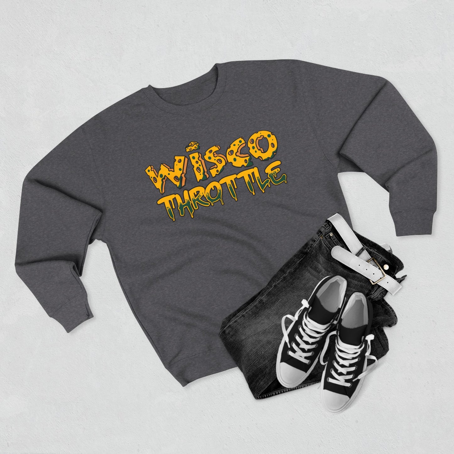 Wisco Throttle Cheese Drip Crewneck