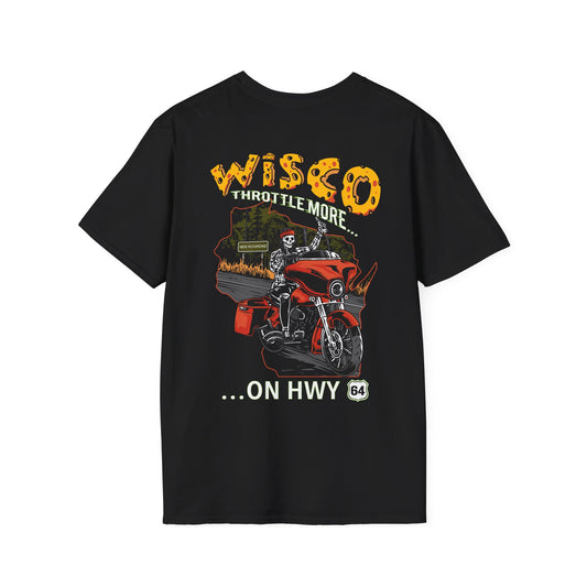 "Throttle More on Hwy 64" Unisex Tee