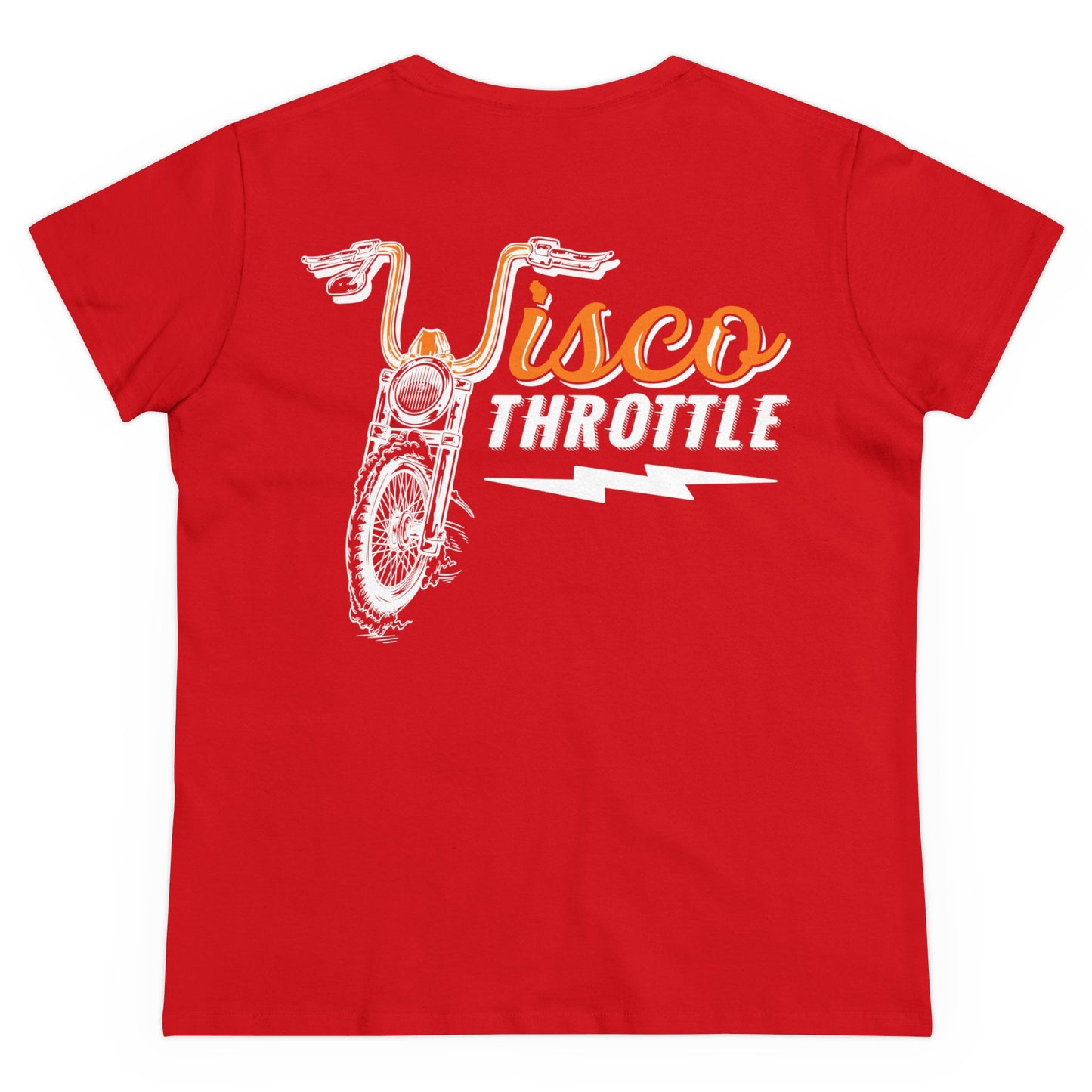 Women's Wisco Throttle OG Cotton Tee (Back Logo) Sizes S-3XL