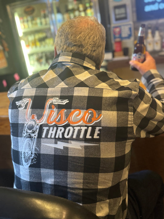 Wisco Throttle Unisex Buffalo Plaid Flannel (Sizes XS - 3XL)